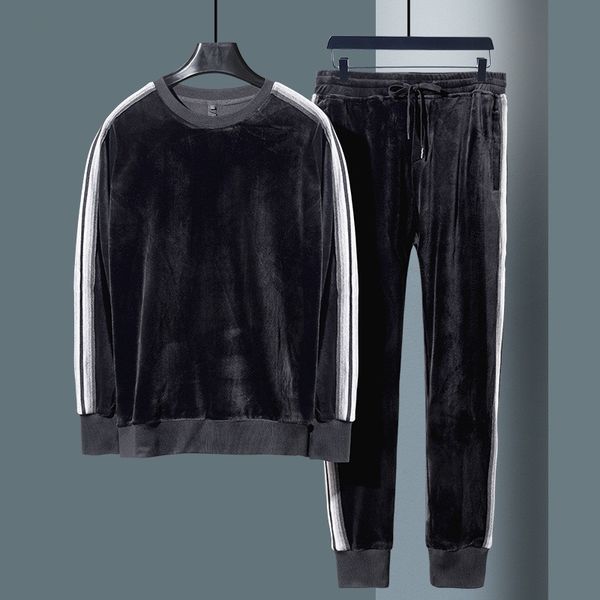 spring autumn side stripe velvet sweatshirt pants two piece track suit jogger sportswear tracksuit set men casual clothing sets, Gray
spring autumn side stripe velvet sweatshirt pants two piece track suit jogger sportswear tracksuit set men casual clothing sets, Gray