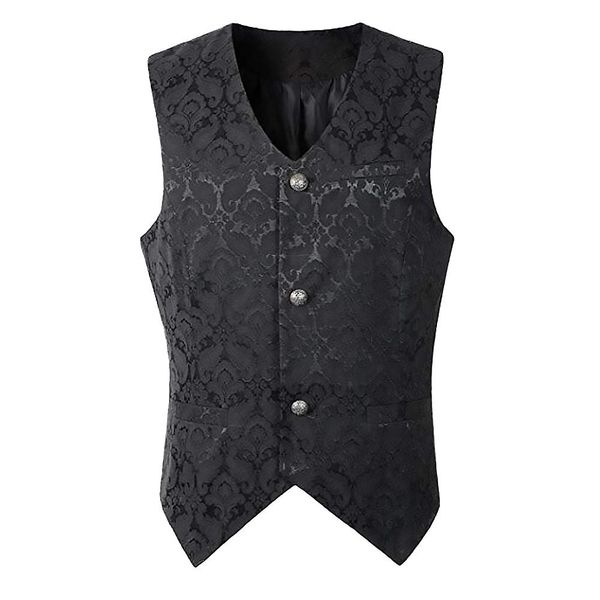 new men's classic party wedding paisley plaid floral jacquard waistcoat vest pocket square tie suit set pocket square set, Black;white
new men's classic party wedding paisley plaid floral jacquard waistcoat vest pocket square tie suit set pocket square set, Black;white