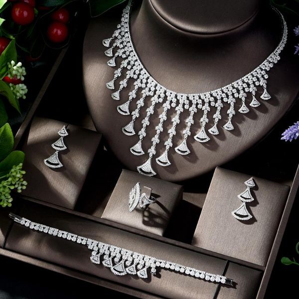 hibride luxury white cubic zirconia long big tassel drop wedding party necklace earrings jewelry sets for women brides n-922, Silver
hibride luxury white cubic zirconia long big tassel drop wedding party necklace earrings jewelry sets for women brides n-922, Silver
