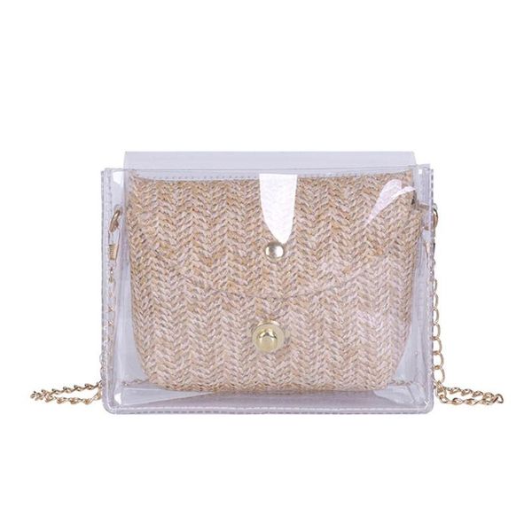 2pcs/set clear solid color shoulder handbags for women 2019 new crossbody woven bags sac a dos bolsas feminina mujer sac a main
2pcs/set clear solid color shoulder handbags for women 2019 new crossbody woven bags sac a dos bolsas feminina mujer sac a main