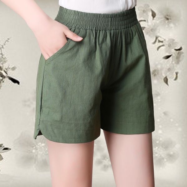 summer casual thin shorts women high waist shorts booty plus size cotton linen pantaloncini feminino, Black;white
summer casual thin shorts women high waist shorts booty plus size cotton linen pantaloncini feminino, Black;white