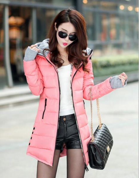 women winter hooded warm jacket plus size sweet colour cotton coated coat women long park coated jaqueta feminina, Black
women winter hooded warm jacket plus size sweet colour cotton coated coat women long park coated jaqueta feminina, Black