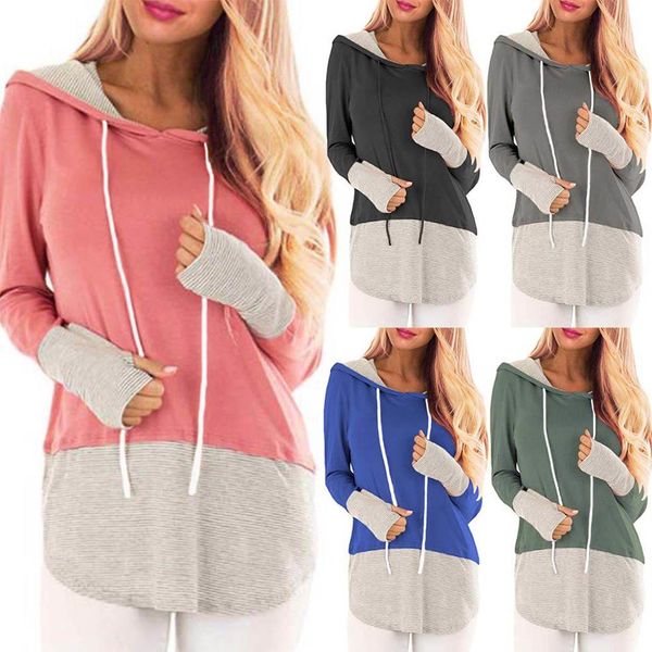 fashion women hoodies casual color block long sleeve hooded sweatshirt drawstring loose hoodies sweatshirt for women, Black 
fashion women hoodies casual color block long sleeve hooded sweatshirt drawstring loose hoodies sweatshirt for women, Black