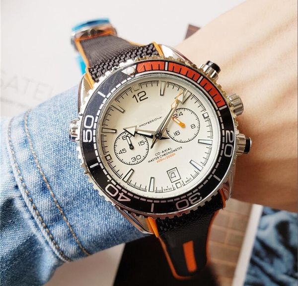 Работает секундомер классический мужские дизайнерские часы световой хронограф V