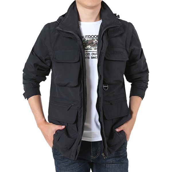 men outdoor hiking jacket climbing trekking windbreaker men detachable sleeve hooded loose outdoor mountaineering sportswear#g4, Blue;black
men outdoor hiking jacket climbing trekking windbreaker men detachable sleeve hooded loose outdoor mountaineering sportswear#g4, Blue;black