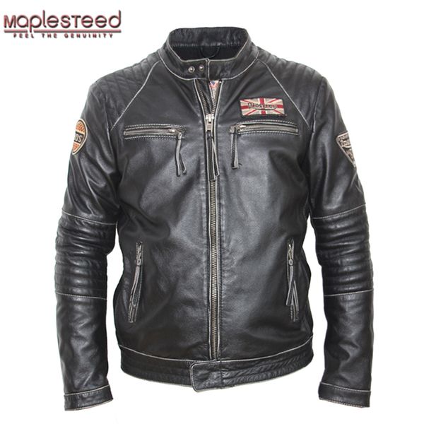 maplesteed vintage distressed leather jacket men cowhide calf skin jacket man retro motocycle mens leather clothing m101, Black
maplesteed vintage distressed leather jacket men cowhide calf skin jacket man retro motocycle mens leather clothing m101, Black