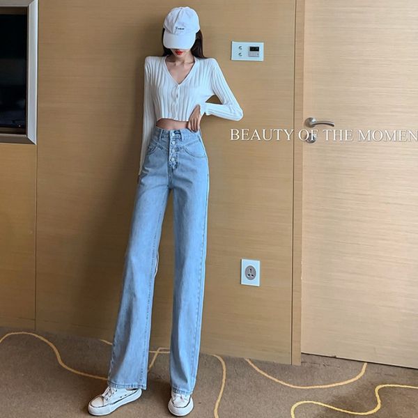 nana fashion womens clothing store 2020 autumn straight jeans slim mopping pants high waist wide leg pants thin fashion, Blue
nana fashion womens clothing store 2020 autumn straight jeans slim mopping pants high waist wide leg pants thin fashion, Blue