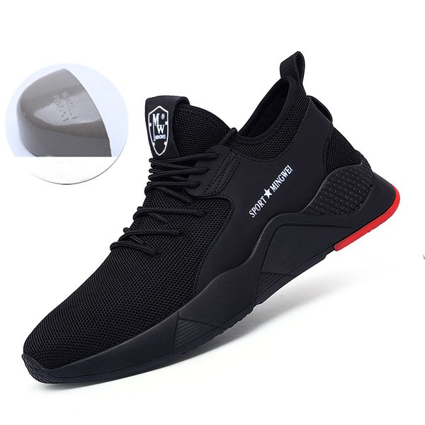 safety shoes men's steel toe lightweight anti-smashing work sneakers breathable wear-resisting chaussure de securite pour homme, Black
safety shoes men's steel toe lightweight anti-smashing work sneakers breathable wear-resisting chaussure de securite pour homme, Black