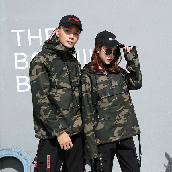 men's wear street loose trend hip-hop camouflage charge clothes increase down loose coat windbreaker work clothes jacket male, Black
men's wear street loose trend hip-hop camouflage charge clothes increase down loose coat windbreaker work clothes jacket male, Black