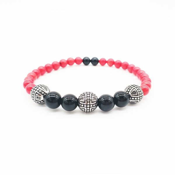 fashion jewelry bracelet red coral black onyx stainless steel beads lovers bracelets
fashion jewelry bracelet red coral black onyx stainless steel beads lovers bracelets