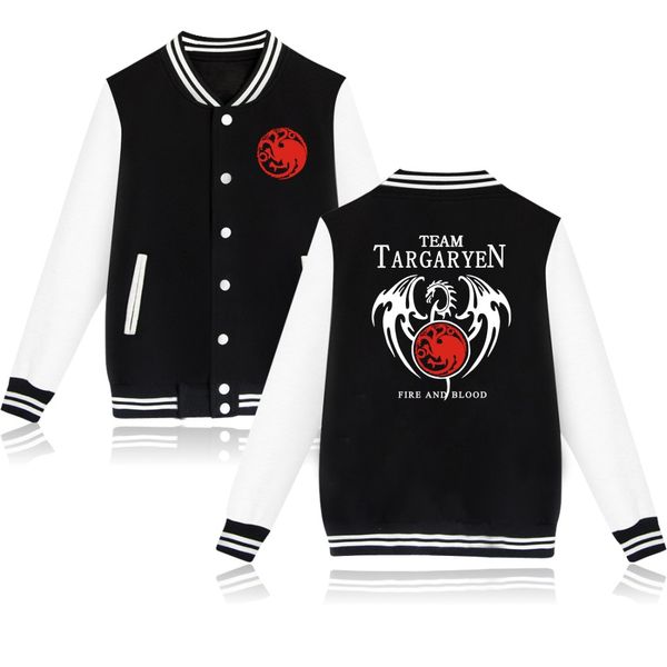 baseball jacket targaryen fire & blood dracarys jacket cotton wmen/men sportswear dragon outer coat, Black;brown
baseball jacket targaryen fire & blood dracarys jacket cotton wmen/men sportswear dragon outer coat, Black;brown