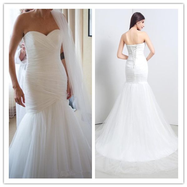 2019 ruched white tulle mermaid wedding dress lace-up sweetheart elegant marry dresses arabic bridal gowns robes de mariée
2019 ruched white tulle mermaid wedding dress lace-up sweetheart elegant marry dresses arabic bridal gowns robes de mariée