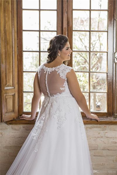 plus size wedding dresses lace ball gown wedding dresses deep v-neck tulle back wedding dress robe de mariée, White
plus size wedding dresses lace ball gown wedding dresses deep v-neck tulle back wedding dress robe de mariée, White