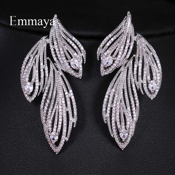 emmaya elegant leaf shaped cubic zirconia crystal bridal long earrings luxury wedding jewelry for brides party gift, Golden;silver
emmaya elegant leaf shaped cubic zirconia crystal bridal long earrings luxury wedding jewelry for brides party gift, Golden;silver