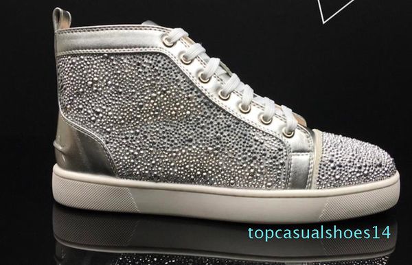 red bottom shoes designer high silver spikes men shoes red bottom sneakers designer leather flat trainers36-46 t14, Black
red bottom shoes designer high silver spikes men shoes red bottom sneakers designer leather flat trainers36-46 t14, Black