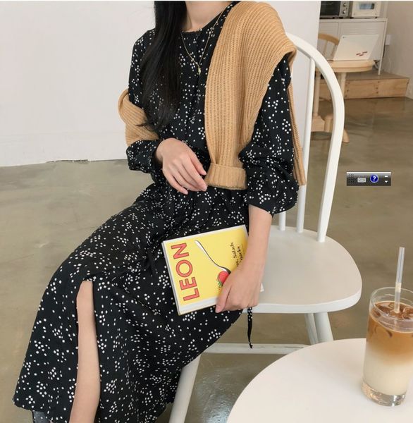 vestidos осень женщины vintage printed dress с длинным рукавом o образным вырезом black dot casual шифоновое платье эластичный пояс a-line l, Black;gray
vestidos осень женщины vintage printed dress с длинным рукавом o образным вырезом black dot casual шифоновое платье эластичный пояс a-line l, Black;gray