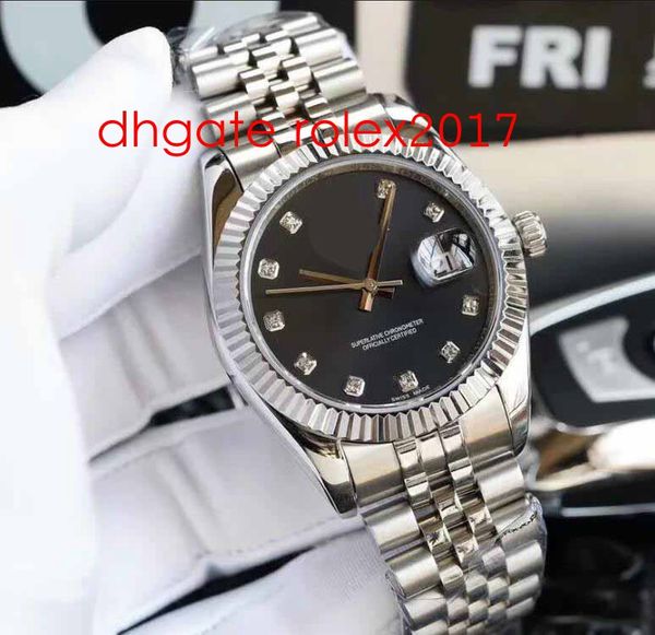 7 style luxury men 36mm 116234 116233 datejust diamond dial asia 2813 movement automatic 18k gold mens jubilee watches, Slivery;brown 
7 style luxury men 36mm 116234 116233 datejust diamond dial asia 2813 movement automatic 18k gold mens jubilee watches, Slivery;brown