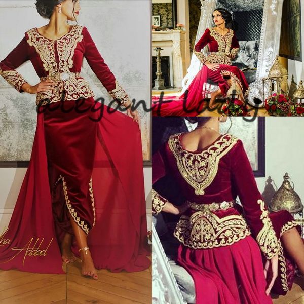 caftan karakou algerien prom formal dresses with long sleeve 2019 burgundy velvet gold lace peplum occasion evening gown wear, Black;red
caftan karakou algerien prom formal dresses with long sleeve 2019 burgundy velvet gold lace peplum occasion evening gown wear, Black;red