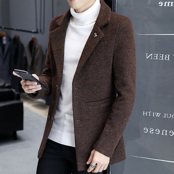 2019 autumn and winter new men's fashion boutique wool casual business section woolen coat/mens grey overcoat wool jacke s-3xl, Black
2019 autumn and winter new men's fashion boutique wool casual business section woolen coat/mens grey overcoat wool jacke s-3xl, Black