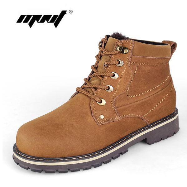 men boots natural leather snow boots warm fur plush lace-up winter shoes plus size ankle shoes, Black
men boots natural leather snow boots warm fur plush lace-up winter shoes plus size ankle shoes, Black