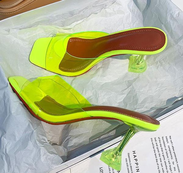 chic transparent clear high heels mules sandal designer shoes green crystal designer sandals 7cm 9cm size 34 to 40, Black
chic transparent clear high heels mules sandal designer shoes green crystal designer sandals 7cm 9cm size 34 to 40, Black