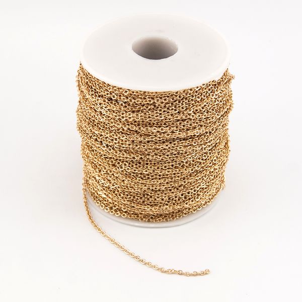 100% stainless steel gold metre link chain necklace 2mm width rolo link chain by the metre diy jewelry making cadena por metros, Silver
100% stainless steel gold metre link chain necklace 2mm width rolo link chain by the metre diy jewelry making cadena por metros, Silver