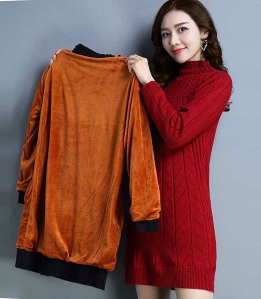 fall/winter new large size long knit base shirt plus fluffy dress for sweater women plus size turtleneck winter clothes women, White;black
fall/winter new large size long knit base shirt plus fluffy dress for sweater women plus size turtleneck winter clothes women, White;black