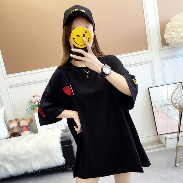 summer clothes fashionable loose half sleeve large size women's fat mm embroidery embroidery large t-shirt women, White
summer clothes fashionable loose half sleeve large size women's fat mm embroidery embroidery large t-shirt women, White