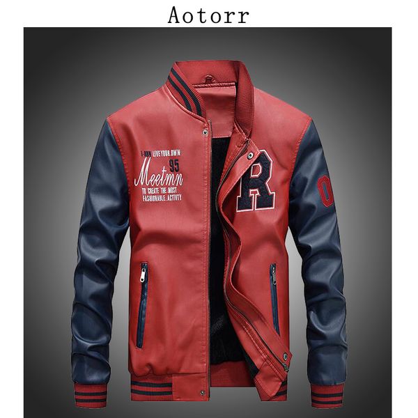 men's pu jackets coats 2019 autumn winter baseball faux leather jacket male casual outwear men clothes stand bomber coat, Black;brown
men's pu jackets coats 2019 autumn winter baseball faux leather jacket male casual outwear men clothes stand bomber coat, Black;brown