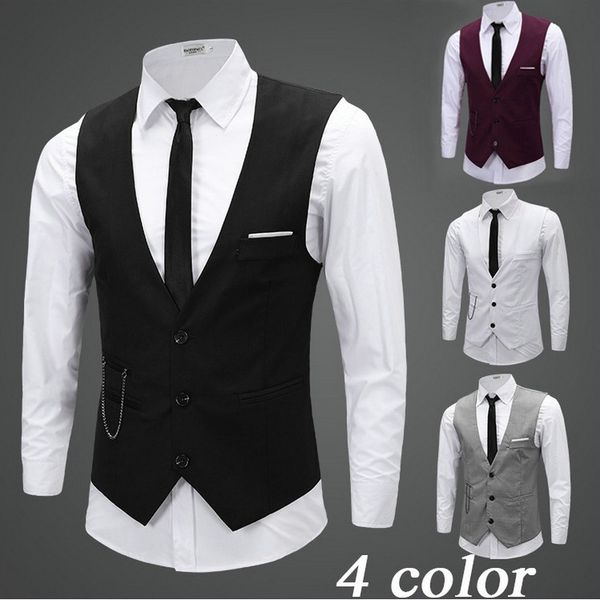 black gray groom vests with chain groom vest slim fit mens suit vest prom wedding waistcoat fress shipping
black gray groom vests with chain groom vest slim fit mens suit vest prom wedding waistcoat fress shipping