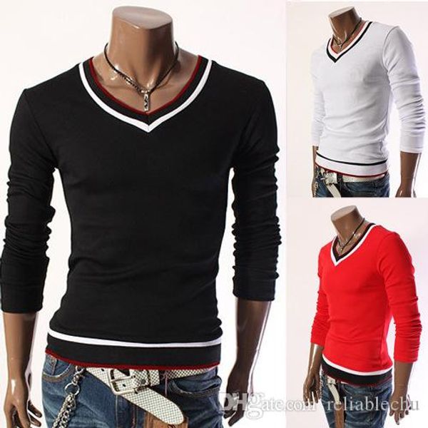 v neck t shirt men long sleeve v neck striped designer fashion casual slim fit for man t shirts ing, White;black
v neck t shirt men long sleeve v neck striped designer fashion casual slim fit for man t shirts ing, White;black