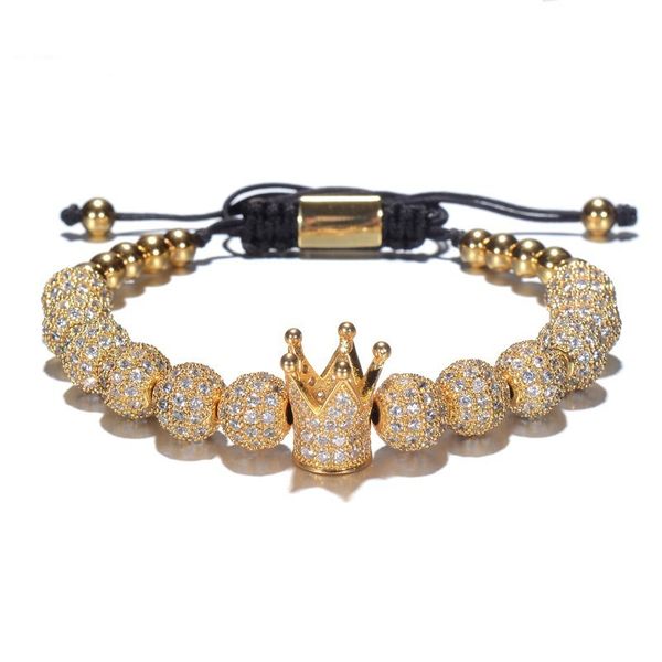 новый циркон браслеты мужские ювелирные изделия cz imperial crown шарм 8мм micro pave cz круглый плетеный браслет макраме pulseira feminina, Black
новый циркон браслеты мужские ювелирные изделия cz imperial crown шарм 8мм micro pave cz круглый плетеный браслет макраме pulseira feminina, Black