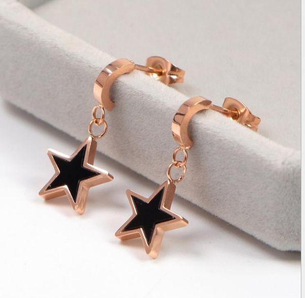 korean simple earrings titanium steel plated 18k rose gold earrings black earrings, Golden;silver
korean simple earrings titanium steel plated 18k rose gold earrings black earrings, Golden;silver