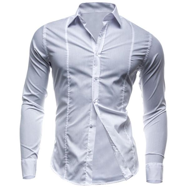 2020 spring and autumn new men's casual long sleeve solid color shirt / men's slim lapel cotton lycra work business dress shirt, White;black
2020 spring and autumn new men's casual long sleeve solid color shirt / men's slim lapel cotton lycra work business dress shirt, White;black