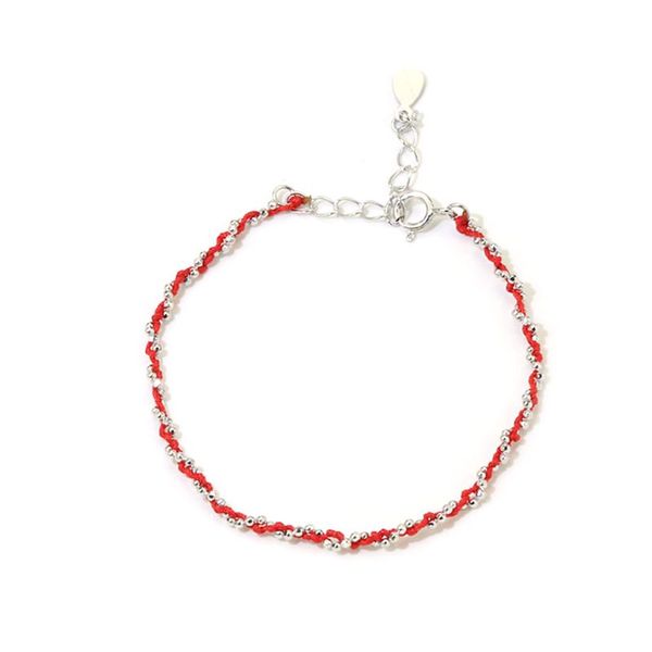 red rope bracelet 925 sterling silver with 925 sterling silver beads chain bracelets, Golden;silver
red rope bracelet 925 sterling silver with 925 sterling silver beads chain bracelets, Golden;silver