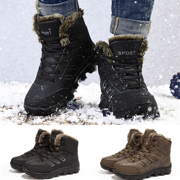 2019 winter boots men ankle warm christmas short plush winter shoes man snow shoes super warm men genuine leather boot #g3, Black
2019 winter boots men ankle warm christmas short plush winter shoes man snow shoes super warm men genuine leather boot #g3, Black