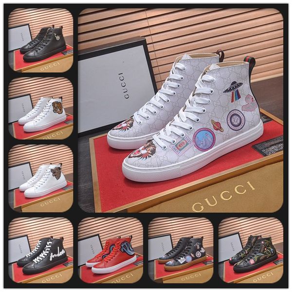 with orignial box new arrival embroidery tiger wolf bear man causal shoes high blue white gold animal prints man sneaker size 36-45, Black 
with orignial box new arrival embroidery tiger wolf bear man causal shoes high blue white gold animal prints man sneaker size 36-45, Black