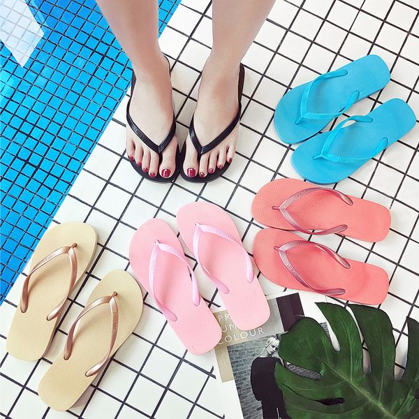 2019 candy color lady flip flops summer flat bottom wedge sandals and slippers bathroom slip beach shoes tide, Black
2019 candy color lady flip flops summer flat bottom wedge sandals and slippers bathroom slip beach shoes tide, Black
