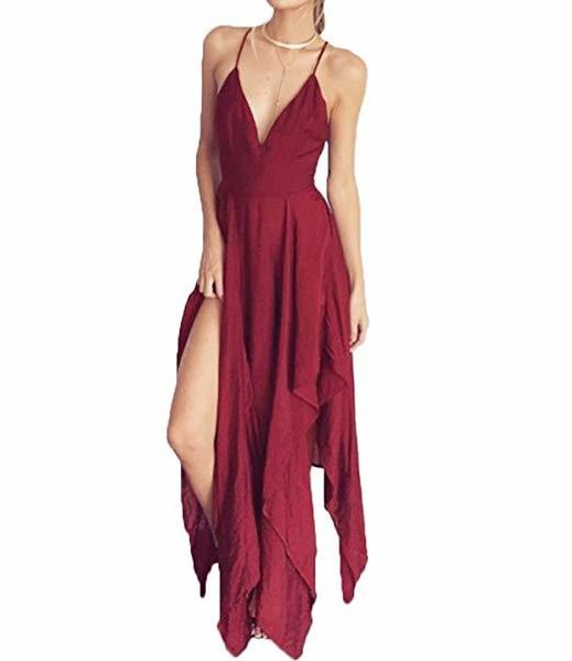 casual dresses 2021 women summer spaghetti starp red sleeveless asymmetrical long dress evening party cocktail split beach sundress, Black;gray
casual dresses 2021 women summer spaghetti starp red sleeveless asymmetrical long dress evening party cocktail split beach sundress, Black;gray