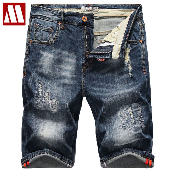 2019 summer man elastic ripped short jeans men's fashion casual slim fit stretch denim shorts male brand clothes, Blue
2019 summer man elastic ripped short jeans men's fashion casual slim fit stretch denim shorts male brand clothes, Blue