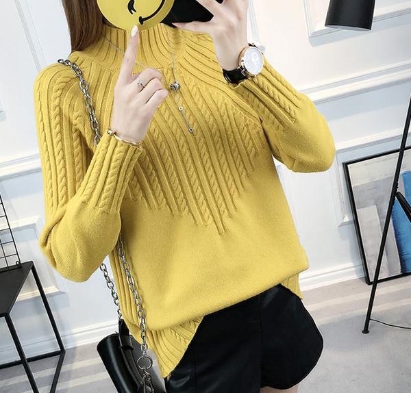 2019 woman sweater in autumn and winter with new style high collar set head, White;black
2019 woman sweater in autumn and winter with new style high collar set head, White;black