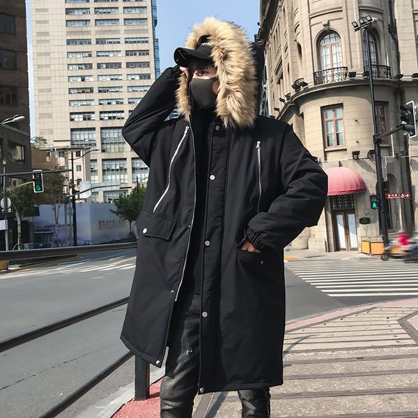 men's down & parkas long coat men 2021 winter thicken warm cotton padded fur collar hooded windbreaker hip hop jacket streetwear, Black
men's down & parkas long coat men 2021 winter thicken warm cotton padded fur collar hooded windbreaker hip hop jacket streetwear, Black