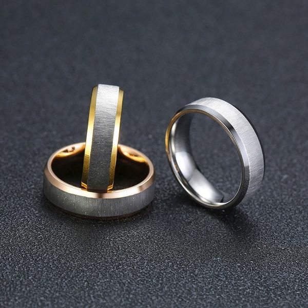 men ring in stainless steel wedding engagement band two tone men's women's anel aneis masculinos anillos accessories, Silver
men ring in stainless steel wedding engagement band two tone men's women's anel aneis masculinos anillos accessories, Silver