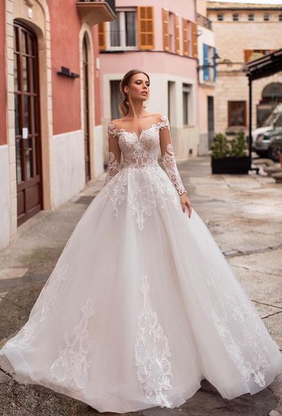 white organza long sleeve a line beach wedding dresses bridal gowns lace applique princess spring wedding gowns vestito da sposa
white organza long sleeve a line beach wedding dresses bridal gowns lace applique princess spring wedding gowns vestito da sposa