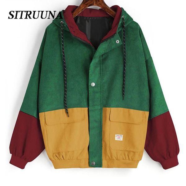 sitruuna 2019 color block women long sleeve corduroy jacket patchwork autumn jacket jeans women plus size jackets, Black;brown
sitruuna 2019 color block women long sleeve corduroy jacket patchwork autumn jacket jeans women plus size jackets, Black;brown