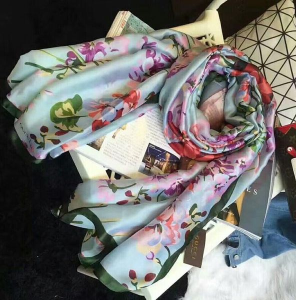 2020 luxury silk scarf women designer soft scarf painting flower silk shawls pashmina ladies wraps scarves foulard new, Blue;gray
2020 luxury silk scarf women designer soft scarf painting flower silk shawls pashmina ladies wraps scarves foulard new, Blue;gray
