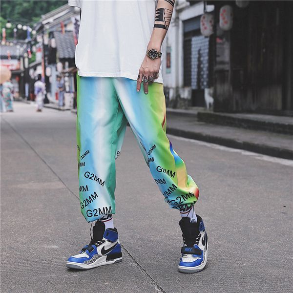 2019 spot men's summer new ins europe and the united states tide gradient loose nine points couple sports hit color casual pants, Black
2019 spot men's summer new ins europe and the united states tide gradient loose nine points couple sports hit color casual pants, Black