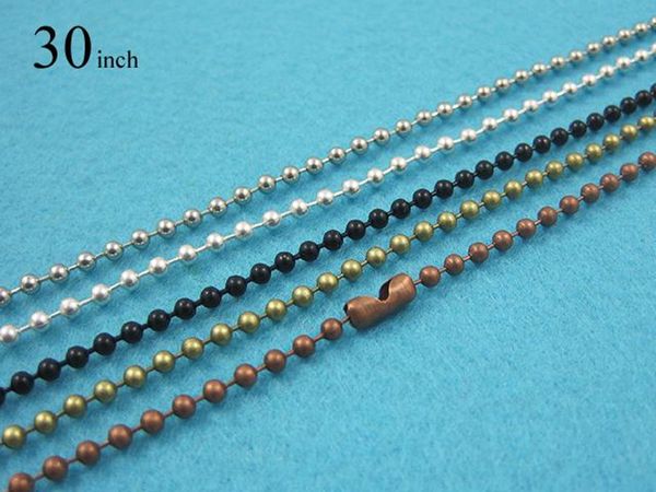 20 pcs - 30 inch ball chain necklace, 30 inch bead chains, 2.4mm ball chain necklace - silver, bronze, copper, black, gunmetal
20 pcs - 30 inch ball chain necklace, 30 inch bead chains, 2.4mm ball chain necklace - silver, bronze, copper, black, gunmetal
