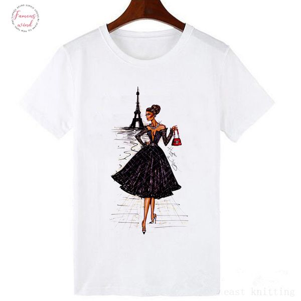 vintage vogue paris printing girl t shirt summer fashion women v neck casual hipster cool ladies tee, White
vintage vogue paris printing girl t shirt summer fashion women v neck casual hipster cool ladies tee, White