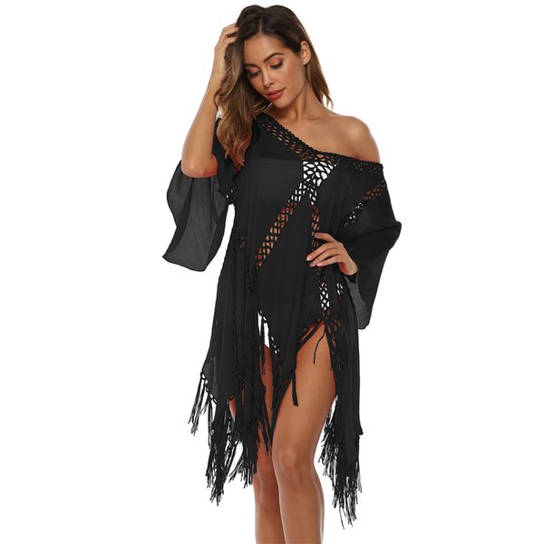 sarongs 2021 beach cover up women summer dress tassel backless wear female fashion black white dresses ladies, Blue;gray
sarongs 2021 beach cover up women summer dress tassel backless wear female fashion black white dresses ladies, Blue;gray